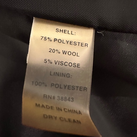 Tahari Wool blend Trench Coat Ruffle Size 10 - Picture 16 of 16